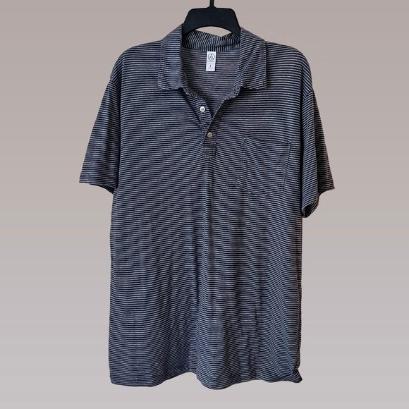 Alternative Apparel • size L • striped polo shirt
